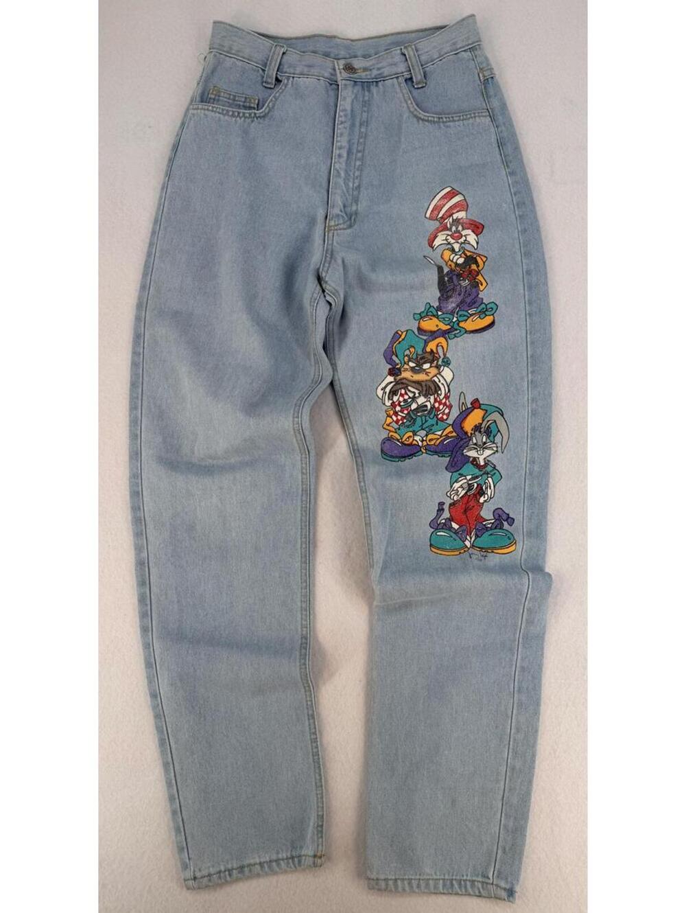 Vintage Looney Tunes Jerry Leigh Jeans Bugs‎ Bunny Taz 90s Size 9